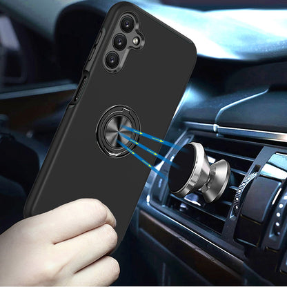 For Apple iPhone 17E /16E Hybrid 360 Degree Rotatable Metal Invisible Ring Stand Holder Slim Fit Magnetic Car Mount Shockproof Case Cover