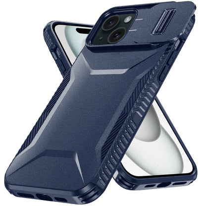 For Apple iPhone 12 /12 Pro Slim Fit Shockproof Hybrid with Slide Camera Window Covering, Rugged Tpu Silicone Hard PC Bumper Case Cover