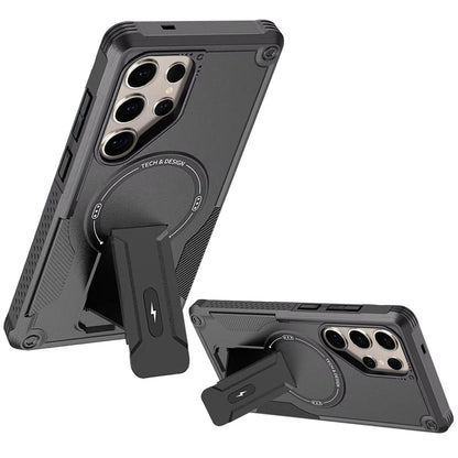 For Samsung Galaxy S26 Ultra Magnetic Invisible Kickstand Holder with Magsafe, Slim Fit Shockproof Hybrid Military Grade Heavy Duty Case Cover
