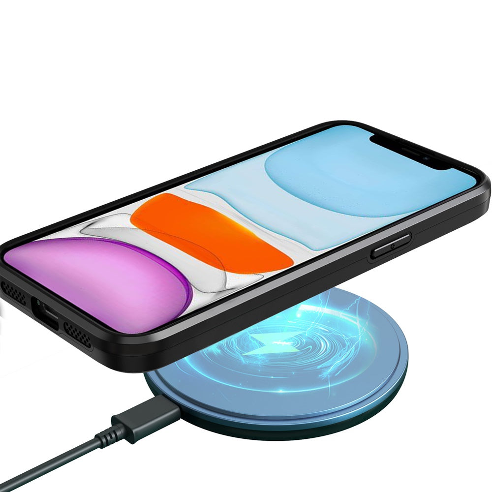 For iPhone XR Foldable Camera Protector Kickstand with MagSafe Compatible, Dual Layer Hybrid Shockproof Case Cover Black