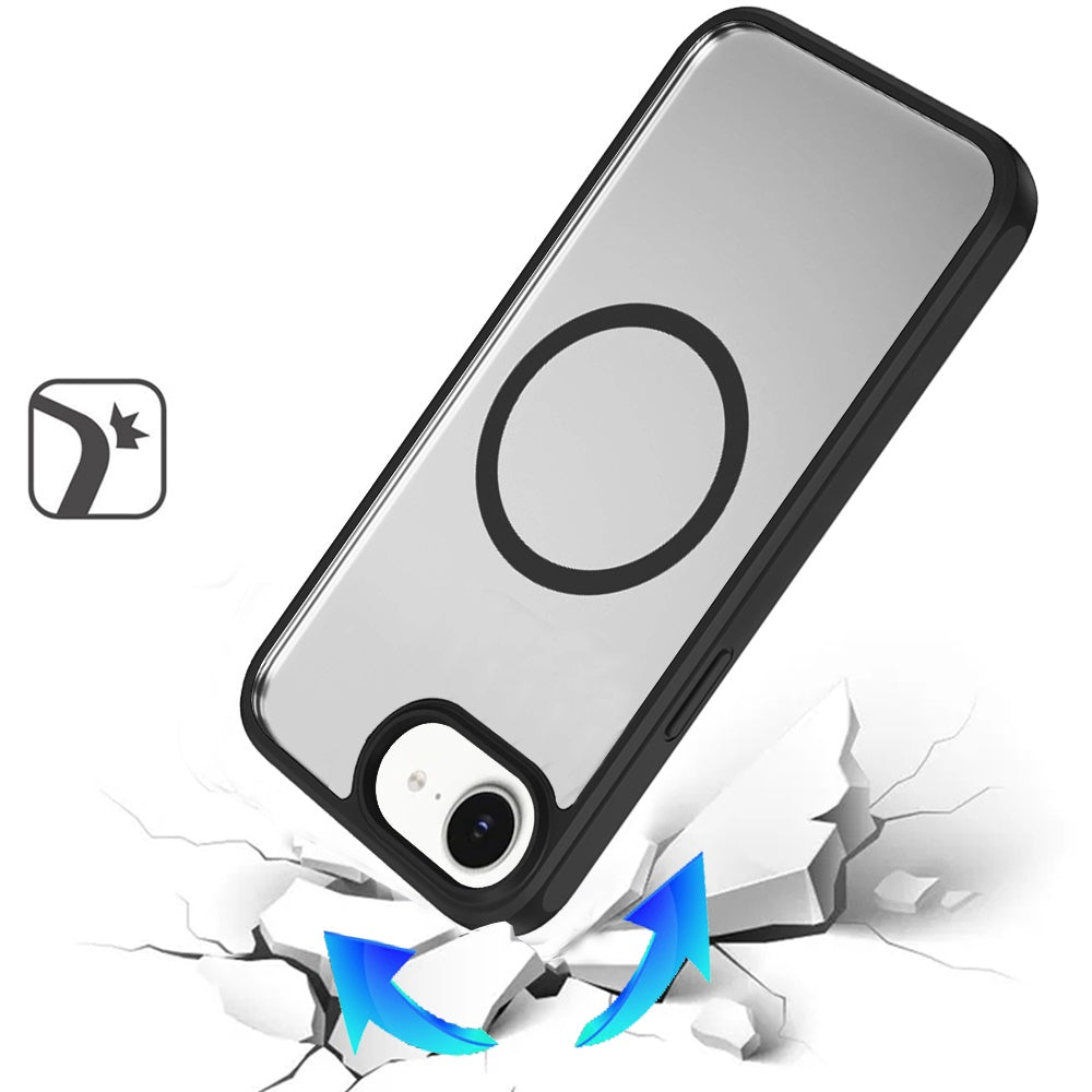 Magnetic Circle HQ Transparent Clear TPU Thick 2.0mm Frame Hybrid Shockproof Protector