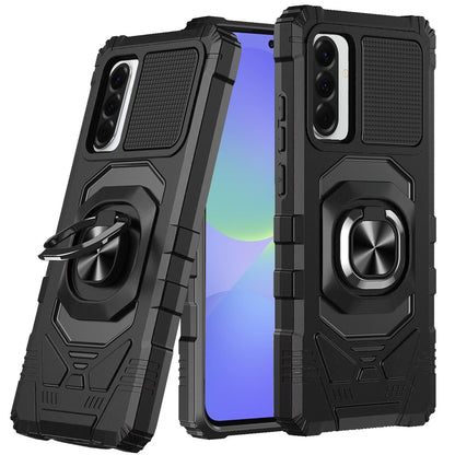 For Samsung Galaxy A37 Hybrid Dual Layer with 360° Rotate Magnetic Ring Stand Holder Kickstand TPU Rugged PC Shockproof Case Cover