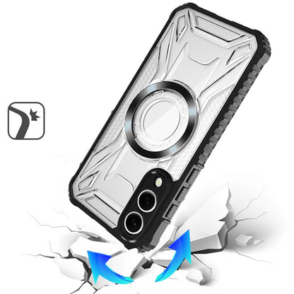 For Samsung Galaxy S25 EDGE MagSafe Compatible Pattern Clear Transparent Rugged Hybrid Magnetic TPU Shockproof Armor Case Cover