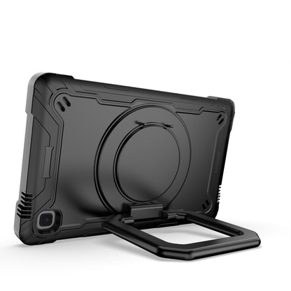 For Tough Hybrid 3 in 1 Case with 180° Rotating Kickstand, Adjustable Shoulder Strap, Shockproof TPU Rubber PC Black Tablet Case Cover