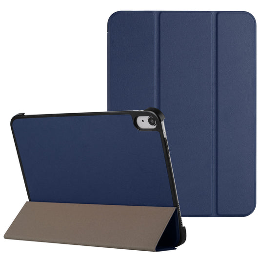 For Trifold Case with Magnetic Closure, PU Leather Folding Stand, Slim Lightweight TPU Folio Protective Shell Blue Tablet Case Cover