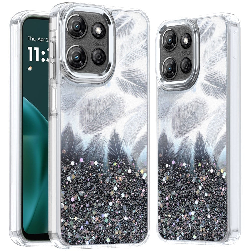 For Motorola Moto G Stylus 5G 2025 Fashion Epoxy Glitter Shimmer Design, Hybrid Shockproof TPU, Stylish Sparkle Slim TPU Protective Case Cover