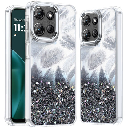 For Motorola Moto G 5G 2025 Fashion Epoxy Glitter Shimmer Design, Hybrid Shockproof TPU, Stylish Sparkle Slim TPU Protective Case Cover