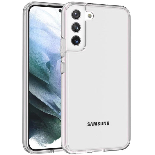 For Samsung Galaxy S21+ Plus Transparent Shock Absorption PC + TPU Rubber Gel Thick 3mm Hybrid Silicone Slim Fit Back Case Cover Clear