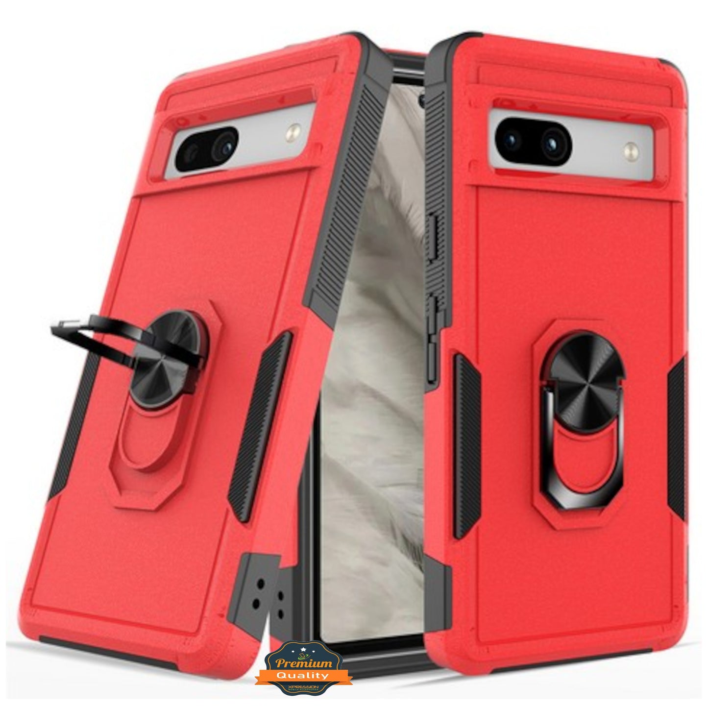 For Google Pixel 9A Heavy Duty Rugged Hybrid, Dual-Layer Shockproof Protection with Magnetic Ring Stand Holder Case Cover