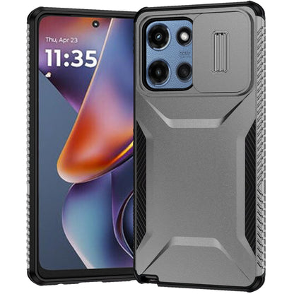 For Motorola Moto G 5G 2025 Slim Fit Shockproof Hybrid with Slide Camera Window Covering, Rugged Tpu Silicone Hard PC Bumper Case Cover
