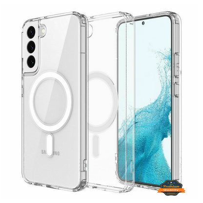 For Samsung Galaxy S26+ / S26 Plus Magnetic Clear, MagSafe Wireless Charger Compatible, Slim PC + TPU Hybrid Transparent Design Case Cover Clear