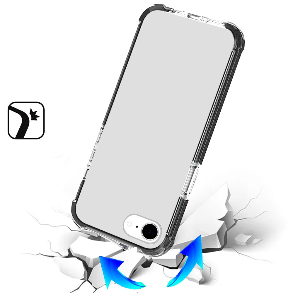 For Apple iPhone 17E /16E Hybrid Transparent Acrylic Rubber Gummy Hard PC Silicone TPU Color Bumper Frame Shockproof Case Cover
