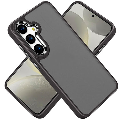 For Samsung Galaxy S23+ / S23 Plus Slim Fit Thin Hybrid,Frosted Matte Polished Acrylic Hard PC with TPU Rubber Frame Case Cover Black