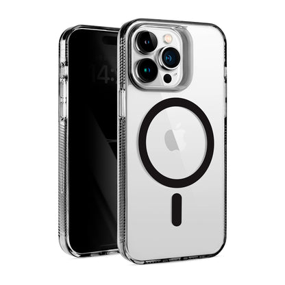 For Samsung Galaxy S22+ Plus 5G MagSafe Compatible Integrated Technology Clean Transparent Hybrid Armor TPU Frame Case Cover Black