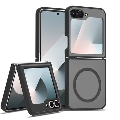 For Samsung Galaxy Z Flip 7 FE / Z Flip 6 MagSafe Compatible Case Hybrid Soft TPU Bumper Hard Translucent Matte Back Slim Shockproof Case Cover
