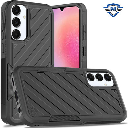 For Samsung Galaxy A26 Premium Hybrid Rugged lined Shockproof Textured 2-in-1 Non-Slip Hard PC & TPU Non Slip Tough Case Cover