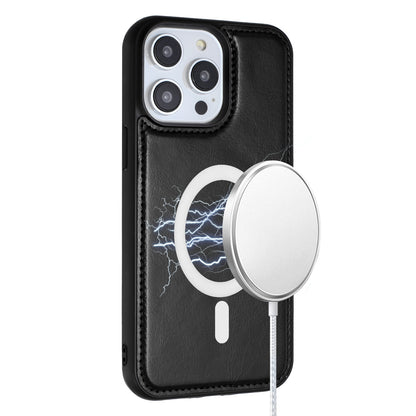 For Apple iPhone 16 Plus (6.7") Deattachable PU Leather Hybrid Wallet Money Credit Card Holder Support Magsafe Charger Case Cover Black