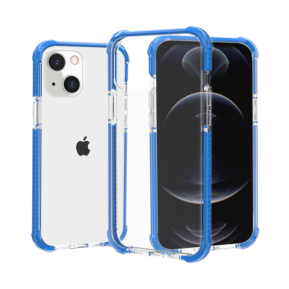 For Apple iPhone SE 3 (2022) SE/8/7 Hybrid Transparent Acrylic Rubber Gummy Hard PC Silicone TPU Color Bumper Frame Shockproof Case Cover