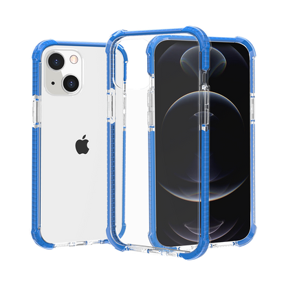 For Apple iPhone SE 3 (2022) SE/8/7 Hybrid Transparent Acrylic Rubber Gummy Hard PC Silicone TPU Color Bumper Frame Shockproof Case Cover