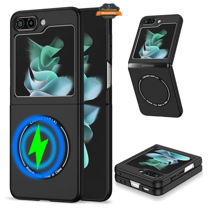 For Samsung Galaxy Z Flip 7 Matte Magnetic Case Supports Fast Wireless Charging, Slim Hybrid TPU Rubber Shockproof Case Cover