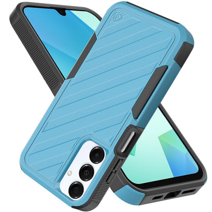 For Samsung Galaxy A16 5G Hybrid lined shockproof dual layer Rugged 2in1 Hard PC & Silicone TPU Non Slip Textured Tough Armor Case Cover