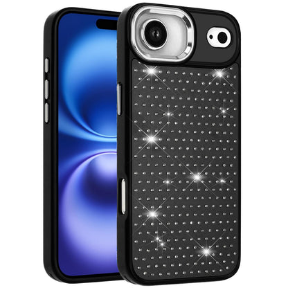 For Apple iPhone 17 AIR Bling Diamond Metallic, Full Sparkle Chrome Edged Hybrid Protective Shockproof Case Cover