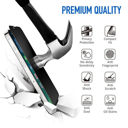 For Samsung Galaxy A37 5G Privacy Tempered Glass Screen Protector, 9H Anti-Spy Anti-Peek Protector Black