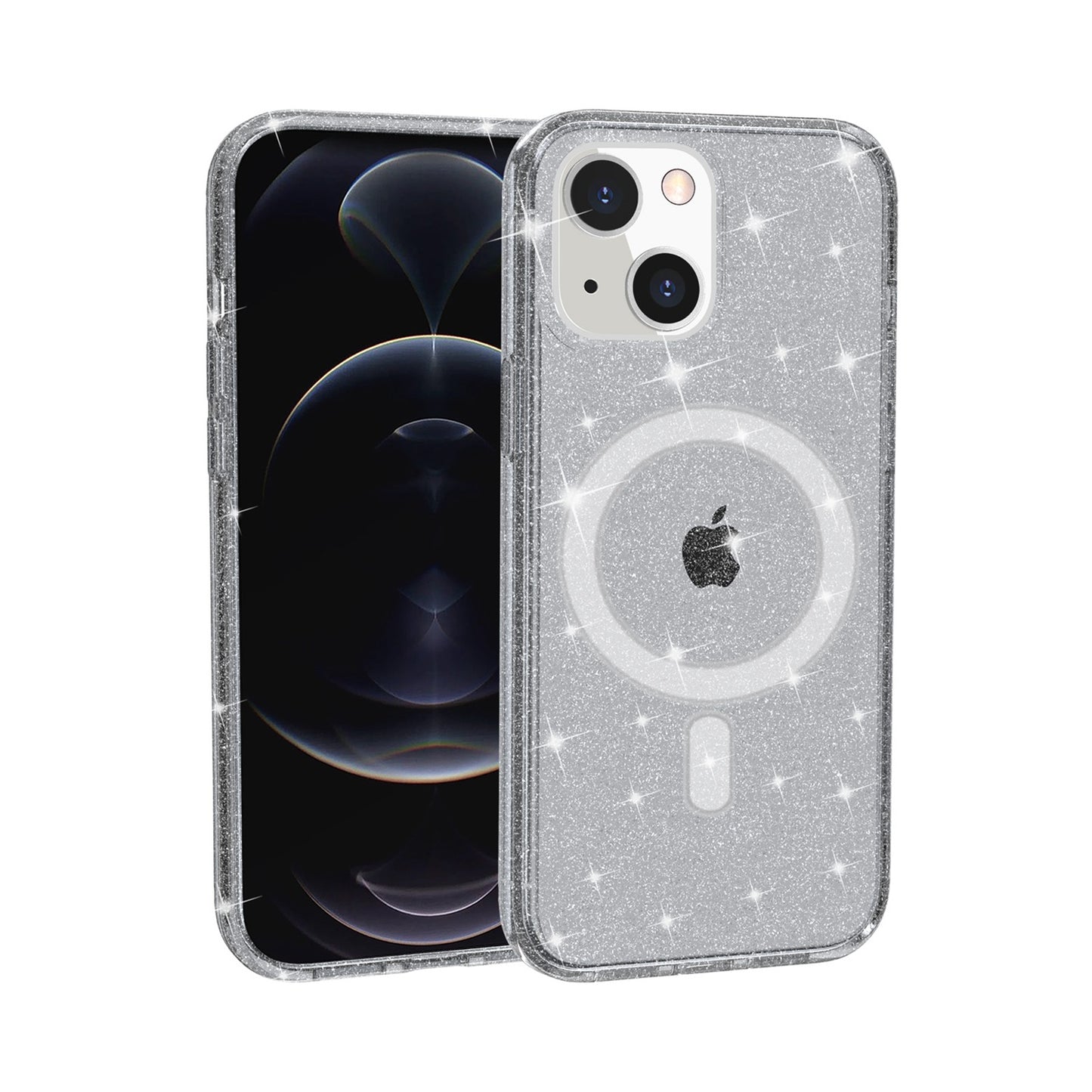 For Samsung Galaxy S26+ / S26 Plus MagSafe Compatible Glitter Sparkle Bling Hybrid Case with Magnetic Circle, Slim TPU & Hard PC Frame Case Cover