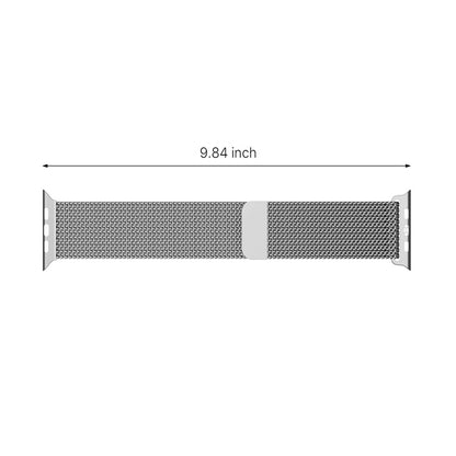 echelon Ironclad Stainless Steel Loop for Apple Watch Series 9 45mm/Watch Series 10 46mm / Watch SE (2022) 44mm - Silver, Apple Watch Accessories