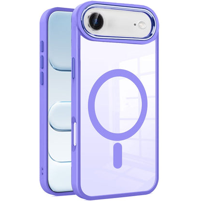 For Apple iPhone 17 Air (6.6") MagSafe Compatible Transparent Greatest Clear Acrylic with Color Frame Thick Hybrid TPU Hard Case Cover
