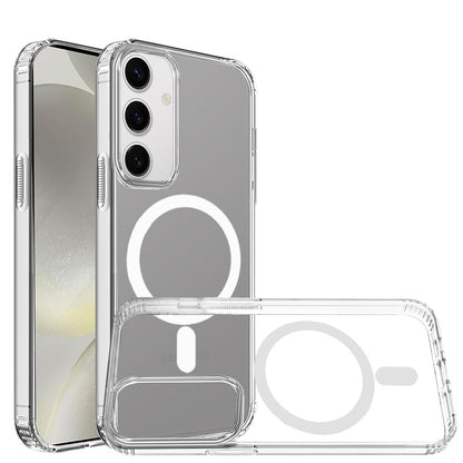 For Samsung Galaxy S25 Ultra Classic Hybrid True Transparent Magnetic Circle - Shockproof Hybrid Clear Bumper, Compatible with MagSafe Case Cover Clear