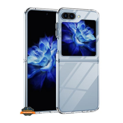 For Motorola Razr 2025 Acrylic Hybrid Clear Hard Back Cover Slim Thin Fit TPU Hard PC with Frame Bumper Protection Case Cover Transparent