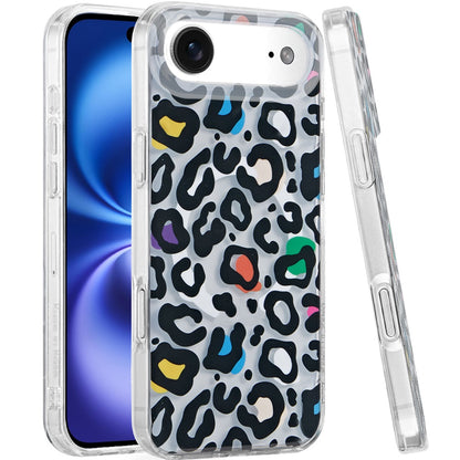 For Apple iPhone 17 Pro Stylish Pattern Fashion IMD Printed Design TPU Double Layer Slim Shockproof with Magnetic Back Case Cover Multicolor Leopard