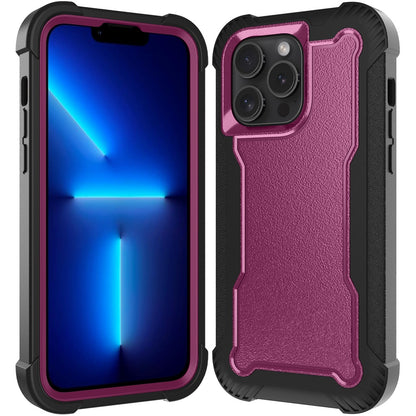 For Apple iPhone 16 Pro (6.3") Tough Hybrid Shockproof Hybrid PC + TPU Bumper Frame Rubber Drop Proof 3in1 Armor Full Body Case Cover