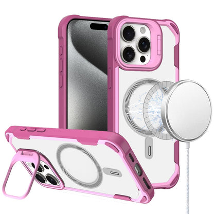 For Apple iPhone 14 Pro Max Magnetic Circle Hybrid with Camera Stand, Compatible with MagSafe, Shockproof Protective Case Cover