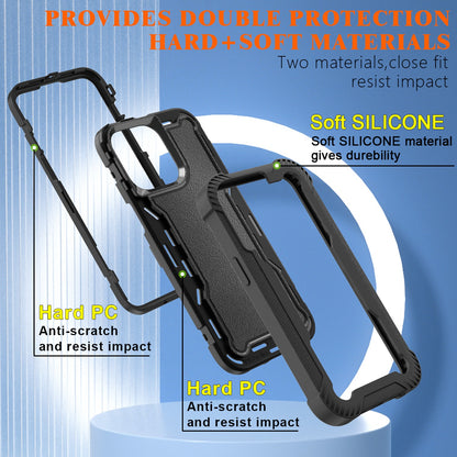 For Apple iPhone 16 Pro Max (6.9") Tough Hybrid Shockproof Hybrid PC + TPU Bumper Frame Rubber Drop Proof 3in1 Armor Full Body Case Cover