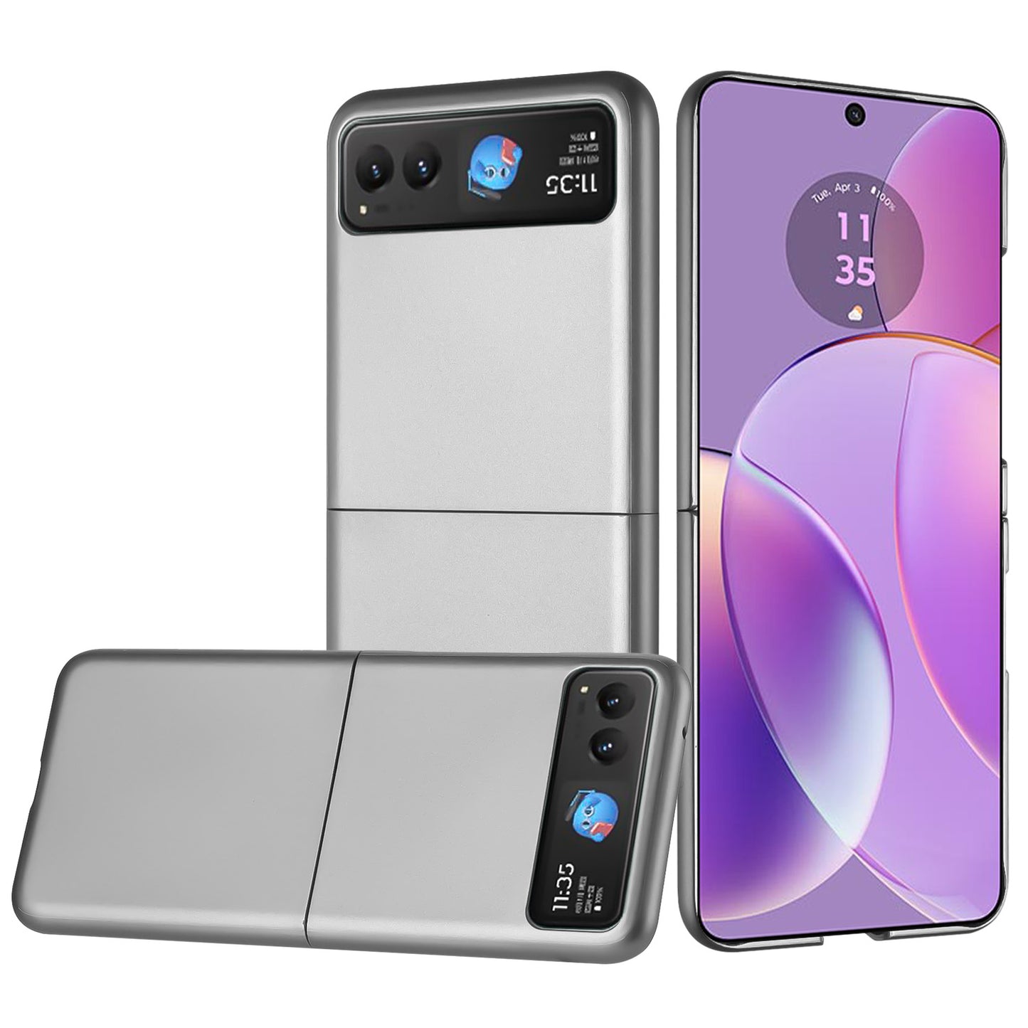 For Motorola Razr Ultra 2025 Snap-On Flip Premium Matte Finish Slim Lightweight Protective PC + Rubber TPU Hard Shell Case Cover