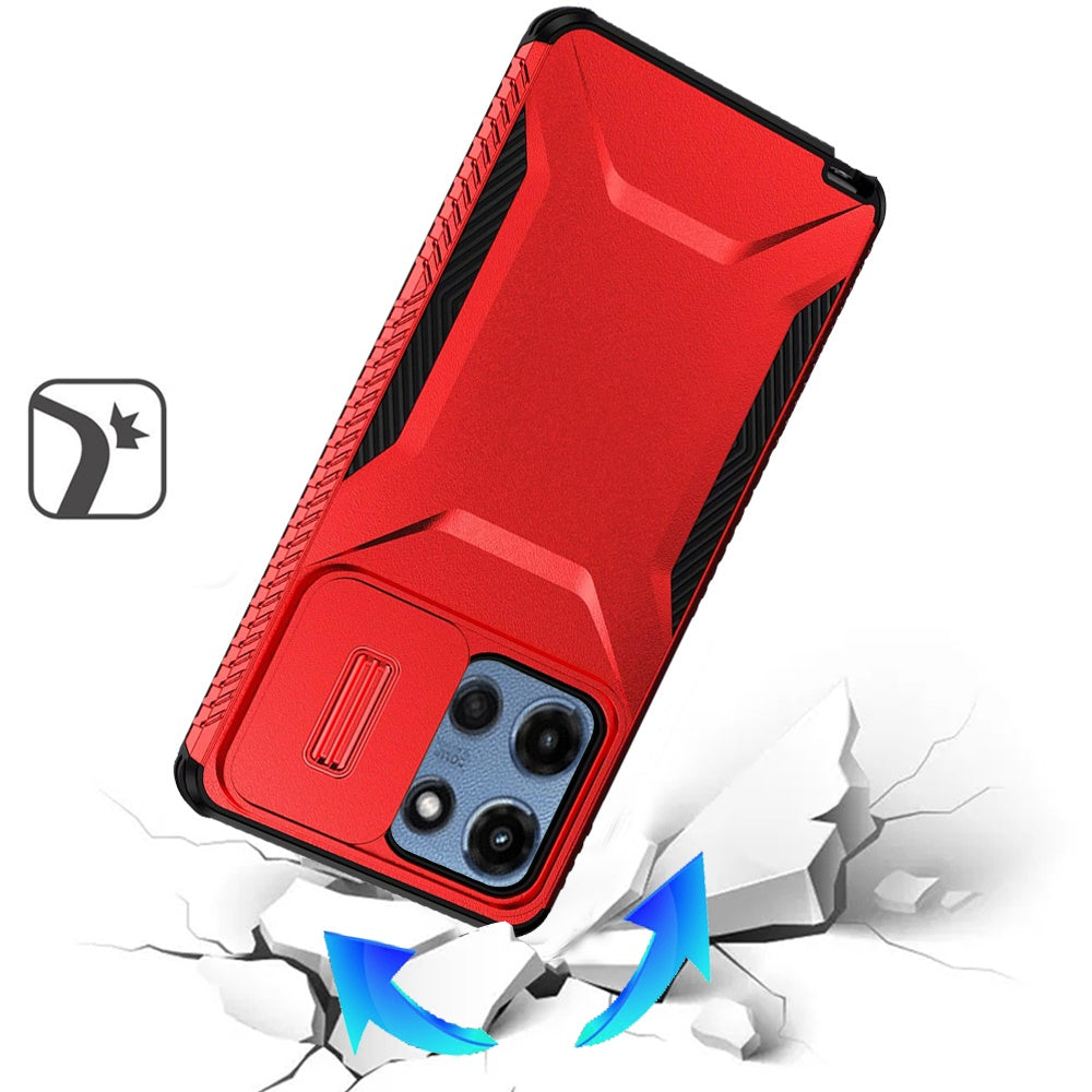 For Motorola Moto G 5G 2025 Slim Fit Shockproof Hybrid with Slide Camera Window Covering, Rugged Tpu Silicone Hard PC Bumper Case Cover