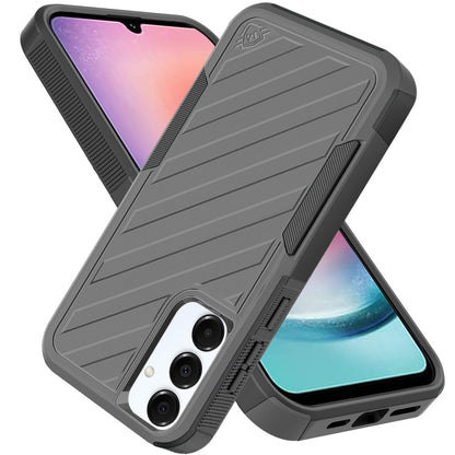 For Samsung Galaxy A26 Hybrid lined shockproof dual layer Rugged 2in1 Hard PC & Silicone TPU Non Slip Textured Tough Armor Case Cover