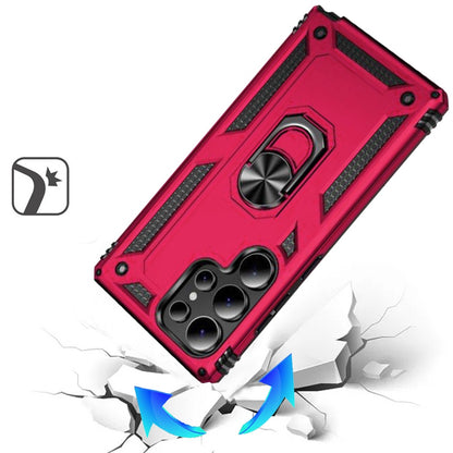 For Samsung Galaxy S26 Ultra Hybrid Shockproof Durable 360 Degree Rotatable Ring Stand Holder Kickstand Fit Magnetic Car Mount Case Cover