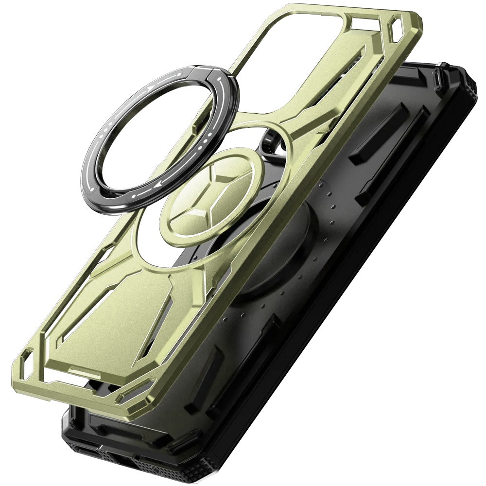 For Motorola Moto G Power 5G 2025 Hybrid Magnetic Ring and 360° Rotational Kickstand with MagSafe Compatible, Military Grade Drop Protection Case Cover