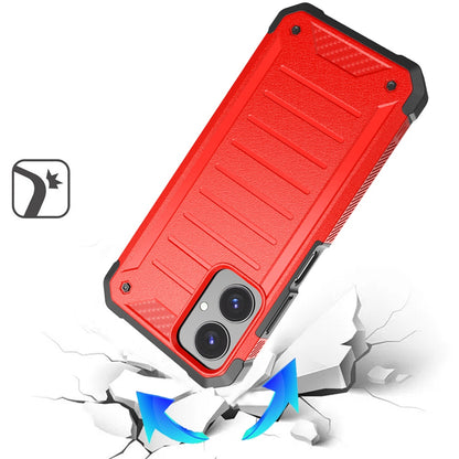 For Cricket Icon 2026 Tough Lined Design Hybrid Shockproof Protective Rugged TPU Hard PC with Durable Grip Case Cover