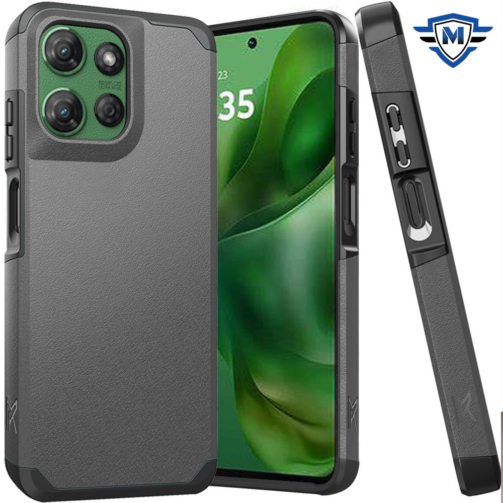 For Motorola Moto G Power 5G (2025) Premium Slim Tough 2in1 Hybrid Case Dual-Layer PC TPU Rubber Armor with Shockproof Protection Case Cover