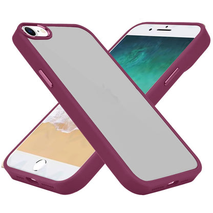 Slim Fit Hybrid Transparent Thick Acrylic with Metal Buttons Frame Protective Hard PC + TPU Shockproof