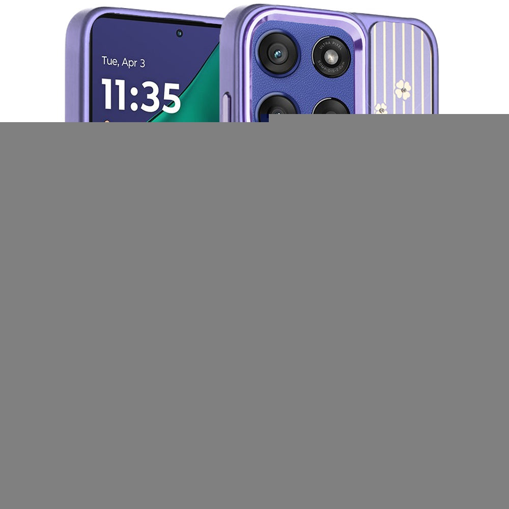 For Motorola Moto G Stylus 5G 2026 /2025 Glitter 3D Butterfly Design Bling Metallic Edge Hybrid Stand Drop Protection TPU Shockproof Case Cover