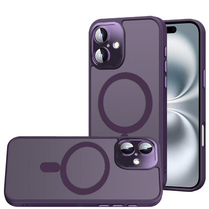 For Apple iPhone 17 (6.3") Complete Protection HQ Matte Translucent Hybrid Shockproof w/ Camera Protector Compatible with MagSafe Case Cover Purple