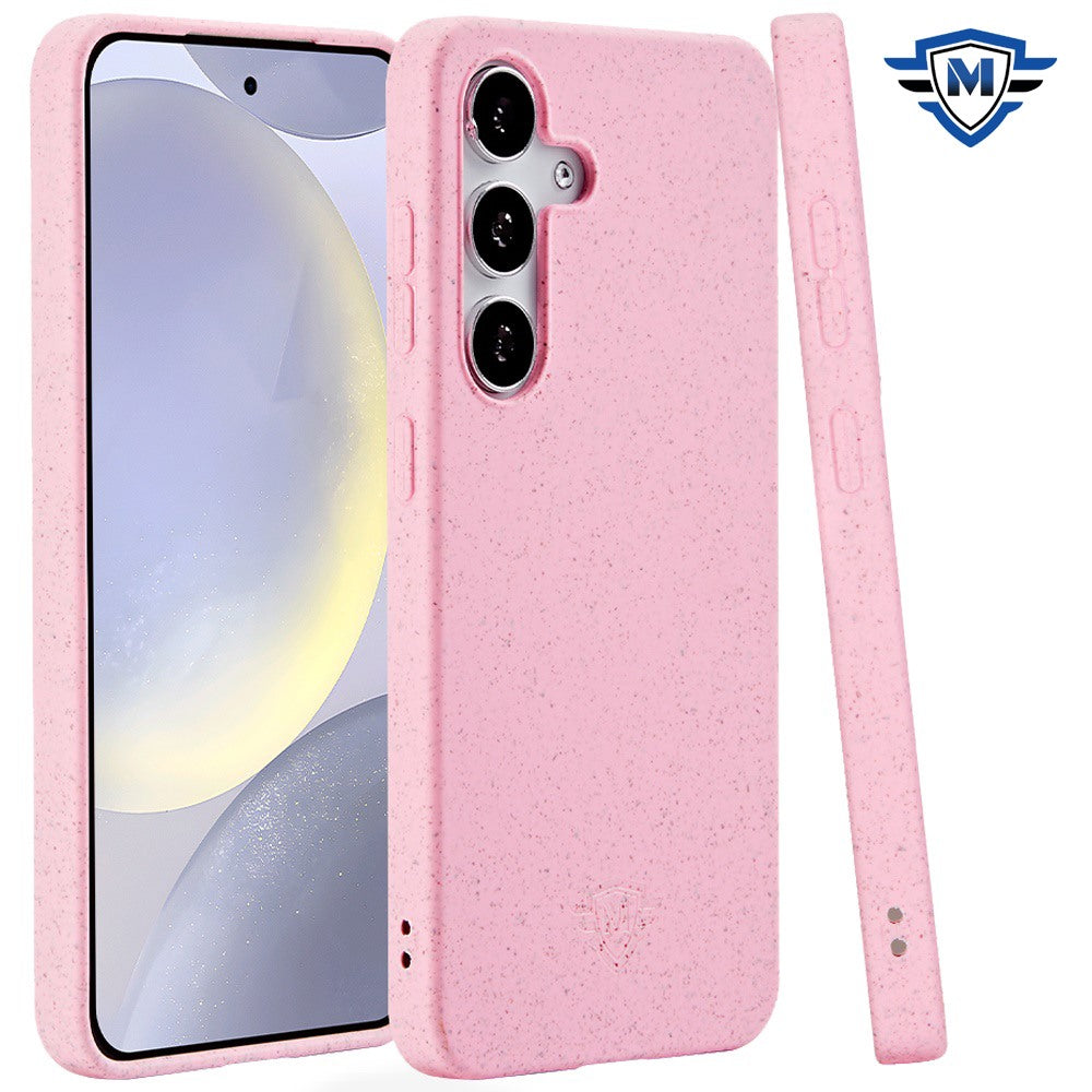 For Samsung Galaxy S24+ Plus Wheat Fiber Eco Slim Shock Protection Durable Grip Lightweight Bio Material Design for Plus Series Case Cover Pink