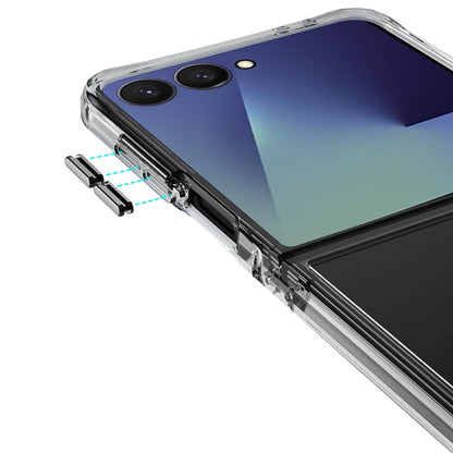 For Samsung Galaxy Z Flip 7 Shockproof Slim Crystal Clear Transparent Hybrid Cover with Enhanced Drop Protection Case Cover Transparent
