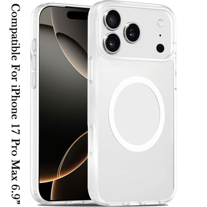 For Apple iPhone 17 Pro Max (6.9") MagSafe Compatible Case Hybrid Soft TPU Bumper Hard Translucent Matte Back Slim Shockproof Case Cover