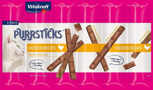Vitakraft PurrSticks Chicken Treats for Cats [Cat Treats] 6 count